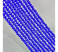 Abalorios sueltos de cuarzo azul facetado for pulseras y pendientes hechos a mano(3mm about 120pcs)