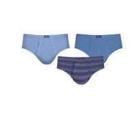 Abanderado A0090 - Pack de 3 Slips Abiertos de Algodón Estampado para Hombre, L (Tamaño del Fabricante: G/52), Azul (EST Azules 1la)