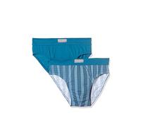 Abanderado AS05399 - Slip cerrado para hombre, paquete de 2, multicolor (rayas espiga / verde esmeralda) , talla M