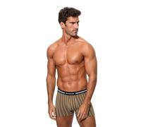 Abanderado Bóxer Cerrado Técnico Cintura Extra Suave Hombre x1, Marrón (Kaki Rayas), 56