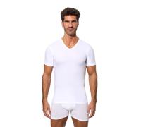 Abanderado Camiseta de manga corta y cuello pico Esenciales Algodón 100% Hombre x1, Blanco, L