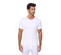 Abanderado Camiseta línea Térmico de Manga Corta Fibra de Invierno Hombre x1, Blanco, XL