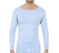 Abanderado Camiseta térmica de Fibra de Invierno, de Manga Larga y Cuello Redondo para Hombre, Color Celeste, Talla 60/XXL