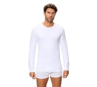 Abanderado Camiseta térmica de manga larga y cuello redondo Algodón de invierno Hombre x1, Blanco, XXL
