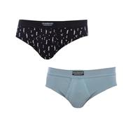 Abanderado Esenciales Ocean Briefs, EST Negro Azul, M/48 (Pack de 2) Men's