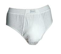 Abanderado, Slip Abierto de Hilo de Escocia, (T. XXL-60) en Blanco