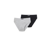 Abanderado Slip abierto Línea Ocean Moda mpks Hombre x2, Multicolor (Gris Vigoré/Negro), 56