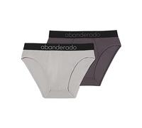 Abanderado Slip Cerrado Línea Técnico Sensitive Hombre x2, Gris (Gris Claro Oscuro), 56