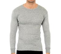 Abanderado - Camiseta térmica de manga larga y cuello redondo para hombre, color Gris, talla 48 (M), Talla Internacional: S