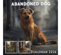 Abandoned Dog Calendar 2026: Monthly Planner Featuring Heartfelt Moments of Rescue and Hope