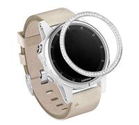Abanen Bisel de reloj para Garmin Fenix 5S, cubierta adhesiva de cristal brillante, protección antiarañazos para Garmin Fenix 5S/5S Plus, TicWatch C2 oro rosa, Huawei Watch GT Elegant 42 mm (plata)
