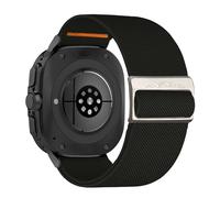 Abanen Correa de reloj elástica suave y duradera de nailon para Samsung Galaxy Watch Ultra de 47 mm (negro)