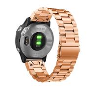 Abanen Correas de reloj de acero inoxidable para Fenix 5S / Fenix 6S / Fenix 7S / Descent MK2S, correa de repuesto ajustable de metal de 20 mm de ajuste rápido para Garmin epix Pro de 42 mm (oro rosa)