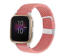 Abanen Para Garmin Venu Sq/Vivoactive 3 bandas de reloj trenzadas, 20 mm de nailon elástico suave y elástico con cierre ajustable para Garmin Venu/Vivomove 3, Approach S40 (rosa)