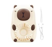 Abanico animal - Ventilador de mano | Enfriador de alimentos con disco de viento de 3 velocidades | Ventilador de bolsillo Capybara con cordón | Bonitos ventiladores de mano Capybara | Dispositivo de