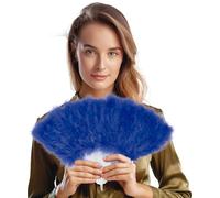 Abanico Azul de Plumas 21 Palas