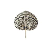 Abanico de bambú tejido a mano, Heart Shaped Straw Bamboo Woven Fan Multicolor Summer Cooler Home Decor Pendants(Color 16)