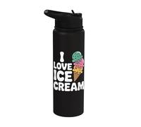 Abanico de golosinas juguetonas I Love Ice Cream Stainless Steel Insulated Water Bottle