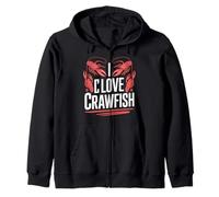 Abanico de hervir mariscos I Love Crawfish Sudadera con Capucha