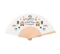 Abanico de Madera con Frases Bonitas para Regalo | Diseño Especial Jubilación, Agradecimiento y Suerte | Abanico Decorativo Original para regalar | L´INFORMAL
