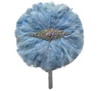 Abanico de Mano Plegable para Damas, Abanico de mano de plumas for novia, hecho a mano, con encaje de piedras africanas, ideal como regalo de boda o fiesta, decoración de boda.(Color-26)