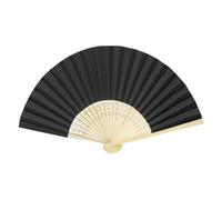 Abanico de mano portátil 40 Uds., ventilador plegable, abanicos papel reutilizables for mujeres, recuerdos fiesta boda, ligero y for bricolaje Para DIY(Black)