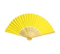Abanico de mano portátil 40 Uds., ventilador plegable, abanicos papel reutilizables for mujeres, recuerdos fiesta boda, ligero y for bricolaje Para DIY(Yellow)
