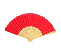 Abanico de mano portátil 40 Uds., ventilador plegable, abanicos papel reutilizables for mujeres, recuerdos fiesta boda, ligero y for bricolaje Para DIY(Red)