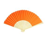 Abanico de mano portátil 40 Uds., ventilador plegable, abanicos papel reutilizables for mujeres, recuerdos fiesta boda, ligero y for bricolaje Para DIY(Orange)