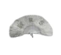 Abanico de moda para boda, accesorios de fiesta, abanico plegable con plumas artificiales para novia, despedida de soltera, fiesta, disfraz, de mano