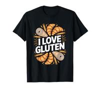 Abanico de pan con cruasanes de trigo I Love Gluten Camiseta