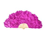 Abanico de pétalos de peonía, Abanico de Mano Plegable de Flores Hecho a Mano de Varias para Artistas, Bailes y decoración de Eventos culturales