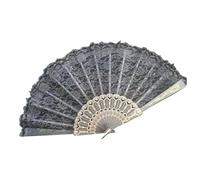 abanico de plumas, Abanico de mano plumas marabú avestruz, abanico plegable, abanicos Vintage, borlas encaje, regalo artesanal(Red)