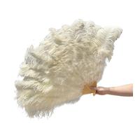 Abanico De Plumas Abanico de plumas grandes, 13 huesos, 100CM, 130CM, abanico plegable de mano for fiesta, carnaval, baile, decoración de actuación Para Fiesta De Disfraces Baile Boda EspectáCulo De(B