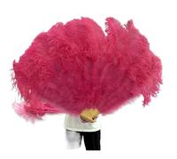 Abanico De Plumas Abanico de plumas grandes, 13 huesos, 100CM, 130CM, abanico plegable de mano for fiesta, carnaval, baile, decoración de actuación Para Fiesta De Disfraces Baile Boda EspectáCulo De(W
