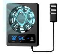 Abanico de reptiles | Medidor de humedad inteligente para reptiles con pantalla LED,Ventilador de refrigeración eficiente, ventilador de ventilación duradero para serpientes, terrario de selva tropica