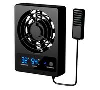 Abanico de Reptiles | Medidor Inteligente de Temperatura y Humedad de Reptiles con Pantalla LED | Ventilador de ventilación Fuerte, Ventilador de refrigeración de bajo Ruido para Anfibios, Reptiles y