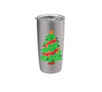 Abanico de salsa picante picante para árbol de Navidad Vaso térmico de acero inoxidable de doble pared