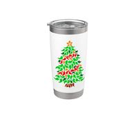 Abanico de salsa picante picante para árbol de Navidad Vaso térmico de acero inoxidable de doble pared