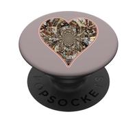 Abanico del Amor del corazón del cómic PopSockets PopGrip Adhesivo