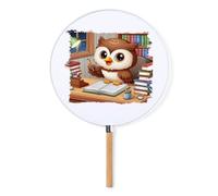 ABANICO ESTILO PAI PAI buho escritor profesion animal libros biblioteca moda primavera verano elegante