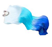 Abanico extendido de seda sintética para danza del vientre, abanicos largos y plegables para espectáculos de baile, actuaciones, regalo para profesores de baile, hermoso abanico decorativo para