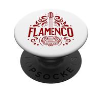 Abanico flamenco - Guitarra flamenca española PopSockets PopGrip Adhesivo