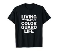 Abanico Giratorio Living That Color Guard Life Marching Band Camiseta