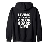 Abanico Giratorio Living That Color Guard Life Marching Band Sudadera con Capucha