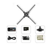 Abanico holográfico 3D 22,04 "25,6" 31,5 "39,37" ventilador 3d proyector de holograma reproductor de imágenes holográficas soporte de visualización de publicidad imágenes y vídeo Para carteles de tien