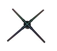 Abanico holográfico 3D DIRIGIÓ Máquina de publicidad holográfica holográfica holográfica 3D Holográfica 3D Máquina publicitaria de pared 3D El equipo giratorio puede ser empalado Para carteles de tien