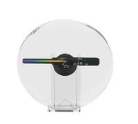 Abanico holográfico 3D Máquina publicitaria con proyector holográfico 3D, ventilador de escritorio con reproductor de música e imágenes de reproducción de audio, máquina publicitaria holográfica Para