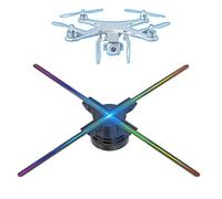 Abanico holográfico 3D Pantalla de ventilador de holograma 3D de 15,74 ", reproductor de lámpara holográfica con señal Led Wifi montada en la pared, tiras de 224 LED Para carteles de tiendas, bares, c
