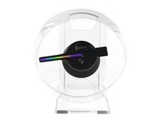 Abanico holográfico 3D Proyector holográfico 3D compatible con función de reproductor de música Pantalla de publicidad remota Ventilador de escritorio 3D Luz de logotipo publicitario Para letreros de